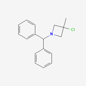 molecular formula C17H18ClN B2524409 1-Benzhydryl-3-chloro-3-methylazetidine CAS No. 1613721-74-6