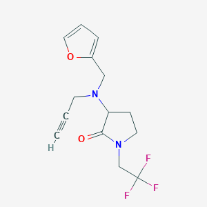 3-{[(Furan-2-yl)methyl](prop-2-yn-1-yl)amino}-1-(2,2,2-trifluoroethyl)pyrrolidin-2-one