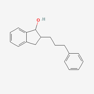 molecular formula C18H20O B2524418 2-(3-苯丙基)-2,3-二氢-1H-茚满-1-醇 CAS No. 1285167-20-5