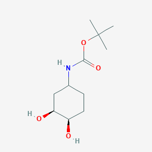 molecular formula C11H21NO4 B2524421 叔丁基N-[(3S,4R)-3,4-二羟基环己基]氨基甲酸酯 CAS No. 365998-28-3