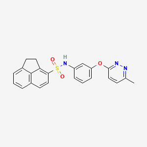 molecular formula C23H19N3O3S B2524425 N-(3-((6-methylpyridazin-3-yl)oxy)phenyl)-1,2-dihydroacenaphthylene-3-sulfonamide CAS No. 1207020-31-2