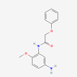 molecular formula C15H16N2O3 B2524428 N-(5-amino-2-methoxyphenyl)-2-phenoxyacetamide CAS No. 953717-45-8