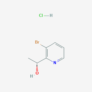 molecular formula C7H9BrClNO B2524429 (1R)-1-(3-bromopyridin-2-yl)ethan-1-ol hydrochloride CAS No. 1909293-76-0