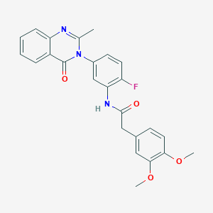 molecular formula C25H22FN3O4 B2524432 2-(3,4-dimethoxyphenyl)-N-(2-fluoro-5-(2-methyl-4-oxoquinazolin-3(4H)-yl)phenyl)acetamide CAS No. 899758-39-5