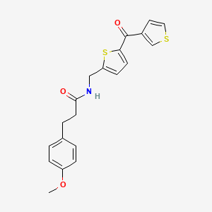 molecular formula C20H19NO3S2 B2524439 3-(4-methoxyphenyl)-N-((5-(thiophene-3-carbonyl)thiophen-2-yl)methyl)propanamide CAS No. 1797141-34-4