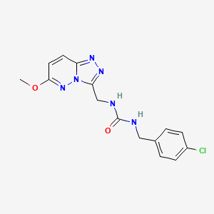 molecular formula C15H15ClN6O2 B2524443 1-(4-Chlorobenzyl)-3-((6-methoxy-[1,2,4]triazolo[4,3-b]pyridazin-3-yl)methyl)urea CAS No. 2320681-43-2