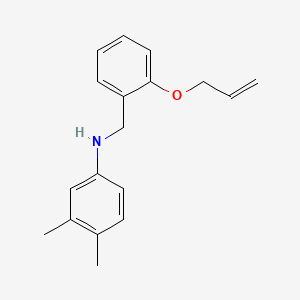 molecular formula C18H21NO B2524449 3,4-dimethyl-N-{[2-(prop-2-en-1-yloxy)phenyl]methyl}aniline CAS No. 851457-30-2