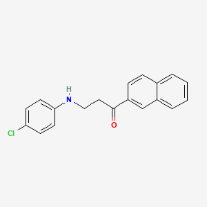 molecular formula C19H16ClNO B2524458 3-(4-Chloroanilino)-1-(2-naphthyl)-1-propanone CAS No. 882748-34-7