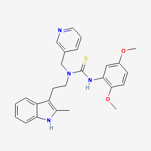 molecular formula C26H28N4O2S B2524459 3-(2,5-dimethoxyphenyl)-1-[2-(2-methyl-1H-indol-3-yl)ethyl]-1-(pyridin-3-ylmethyl)thiourea CAS No. 686751-14-4