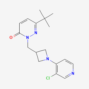 molecular formula C17H21ClN4O B2524460 6-Tert-butyl-2-{[1-(3-chloropyridin-4-yl)azetidin-3-yl]methyl}-2,3-dihydropyridazin-3-one CAS No. 2202367-74-4