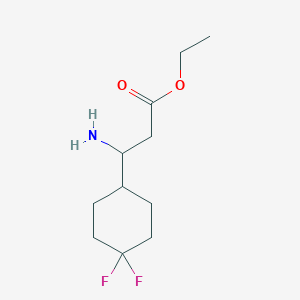 molecular formula C11H19F2NO2 B2524462 Ethyl 3-amino-3-(4,4-difluorocyclohexyl)propanoate CAS No. 2138364-49-3