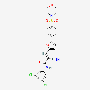 (E)-2-cyano-N-(3,5-dichlorophenyl)-3-[5-(4-morpholin-4-ylsulfonylphenyl)furan-2-yl]prop-2-enamide