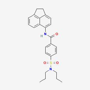 molecular formula C25H28N2O3S B2524470 N-(1,2-dihydroacenaphthylen-5-yl)-4-(dipropylsulfamoyl)benzamide CAS No. 330677-17-3