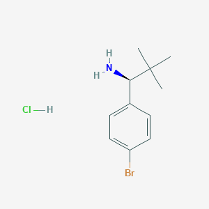 molecular formula C11H17BrClN B2524472 (S)-1-(4-Bromphenyl)-2,2-dimethylpropan-1-amin-hydrochlorid CAS No. 2411591-67-6