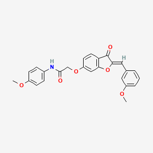 molecular formula C25H21NO6 B2524476 (Z)-2-((2-(3-methoxybenzylidene)-3-oxo-2,3-dihydrobenzofuran-6-yl)oxy)-N-(4-methoxyphenyl)acetamide CAS No. 892639-76-8
