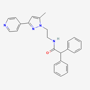 N-(2-(5-methyl-3-(pyridin-4-yl)-1H-pyrazol-1-yl)ethyl)-2,2-diphenylacetamide