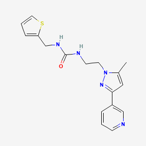 molecular formula C17H19N5OS B2524481 1-(2-(5-methyl-3-(pyridin-3-yl)-1H-pyrazol-1-yl)ethyl)-3-(thiophen-2-ylmethyl)urea CAS No. 2034325-01-2