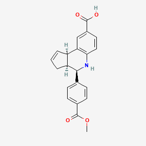 molecular formula C21H19NO4 B2524482 (3aS,4R,9bR)-4-[4-(methoxycarbonyl)phenyl]-3a,4,5,9b-tetrahydro-3H-cyclopenta[c]quinoline-8-carboxylic acid CAS No. 1217642-73-3