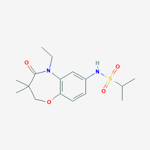 N-(5-ethyl-3,3-dimethyl-4-oxo-2,3,4,5-tetrahydrobenzo[b][1,4]oxazepin-7-yl)propane-2-sulfonamide