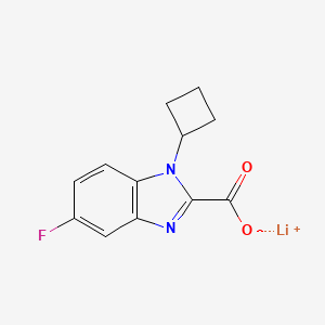 Lithium 1-cyclobutyl-5-fluoro-1H-benzo[d]imidazole-2-carboxylate