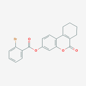 molecular formula C20H15BrO4 B2524505 6-氧代-7,8,9,10-四氢-6H-苯并[c]色烯-3-基 2-溴苯甲酸酯 CAS No. 328022-46-4