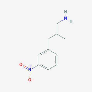 molecular formula C10H14N2O2 B2524513 2-Methyl-3-(3-nitrophenyl)propan-1-amine CAS No. 1515472-77-1