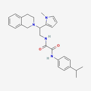 N1-(2-(3,4-dihydroisoquinolin-2(1H)-yl)-2-(1-methyl-1H-pyrrol-2-yl)ethyl)-N2-(4-isopropylphenyl)oxalamide