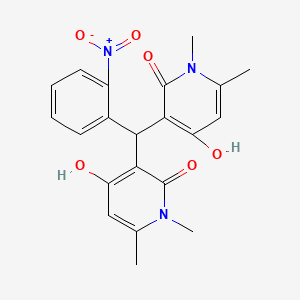 3,3'-((2-nitrophenyl)methylene)bis(4-hydroxy-1,6-dimethylpyridin-2(1H)-one)