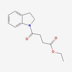 molecular formula C14H17NO3 B2524538 4-(2,3-二氢-1H-吲哚-1-基)-4-氧代丁酸乙酯 CAS No. 330834-06-5