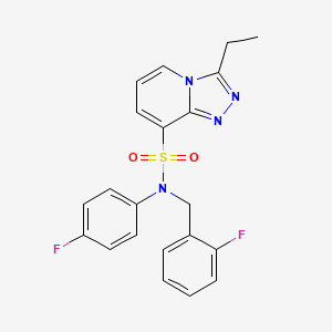3-ethyl-N-(4-fluorophenyl)-N-[(2-fluorophenyl)methyl]-[1,2,4]triazolo[4,3-a]pyridine-8-sulfonamide