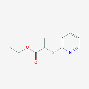 molecular formula C10H13NO2S B2524559 Ethyl 2-(pyridin-2-ylsulfanyl)propanoate CAS No. 114827-49-5