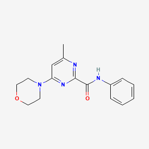 molecular formula C16H18N4O2 B2524560 4-methyl-6-morpholino-N-phenylpyrimidine-2-carboxamide CAS No. 1797622-89-9
