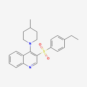 molecular formula C23H26N2O2S B2524564 3-(4-Ethylphenyl)sulfonyl-4-(4-methylpiperidin-1-yl)quinoline CAS No. 887863-77-6