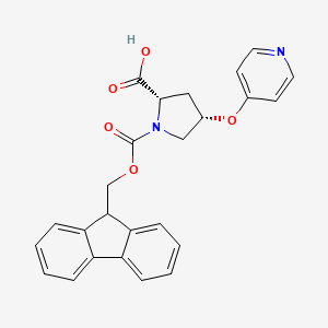 (2S,4S)-1-(((9H-Fluoren-9-yl)methoxy)carbonyl)-4-(pyridin-4-yloxy)pyrrolidine-2-carboxylic acid