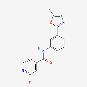 2-fluoro-N-[3-(5-methyl-1,3-oxazol-2-yl)phenyl]pyridine-4-carboxamide
