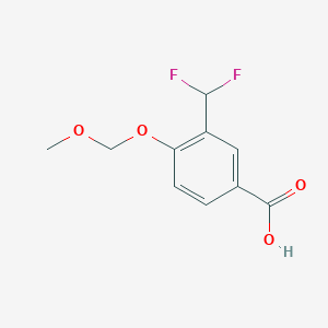molecular formula C10H10F2O4 B2524568 3-(Difluoromethyl)-4-(methoxymethoxy)benzoic acid CAS No. 2248355-22-6
