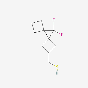 molecular formula C10H14F2S B2524573 (9,9-Difluorodispiro[3.0.35.14]nonan-7-yl)methanethiol CAS No. 2551118-66-0