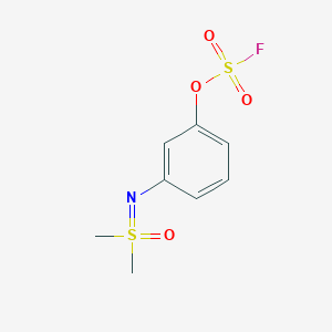 molecular formula C8H10FNO4S2 B2524576 1-[[Dimethyl(oxo)-lambda6-sulfanylidene]amino]-3-fluorosulfonyloxybenzene CAS No. 2411227-27-3