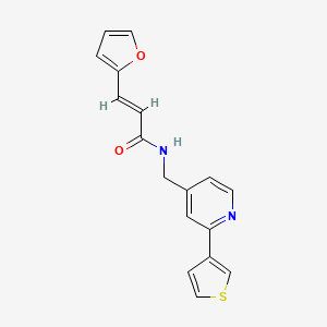 (E)-3-(furan-2-yl)-N-((2-(thiophen-3-yl)pyridin-4-yl)methyl)acrylamide