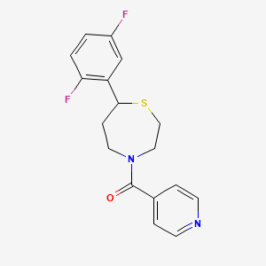(7-(2,5-Difluorophenyl)-1,4-thiazepan-4-yl)(pyridin-4-yl)methanone