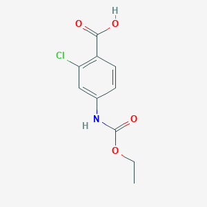 molecular formula C10H10ClNO4 B2524616 2-氯-4-[(乙氧羰基)氨基]苯甲酸 CAS No. 1249754-47-9