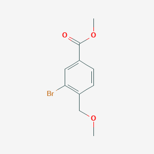 molecular formula C10H11BrO3 B2524618 Methyl 3-bromo-4-(methoxymethyl)benzoate CAS No. 1503856-22-1