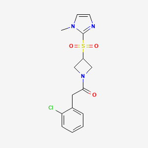 2-(2-chlorophenyl)-1-(3-((1-methyl-1H-imidazol-2-yl)sulfonyl)azetidin-1-yl)ethanone