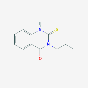 molecular formula C12H14N2OS B2524622 3-丁-2-基-2-硫代亚磺酰基-1H-喹唑啉-4-酮 CAS No. 303091-13-6