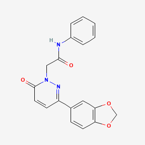 2-[3-(1,3-benzodioxol-5-yl)-6-oxopyridazin-1-yl]-N-phenylacetamide