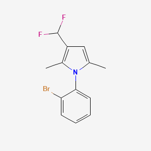 molecular formula C13H12BrF2N B2524630 1-(2-Bromophenyl)-3-(difluoromethyl)-2,5-dimethylpyrrole CAS No. 2248299-89-8