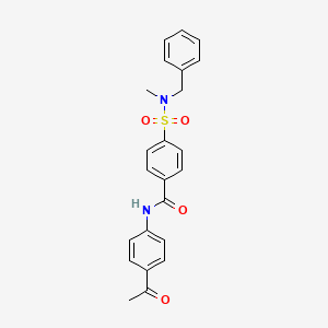 molecular formula C23H22N2O4S B2524644 N-(4-acetylphenyl)-4-[benzyl(methyl)sulfamoyl]benzamide CAS No. 683763-32-8