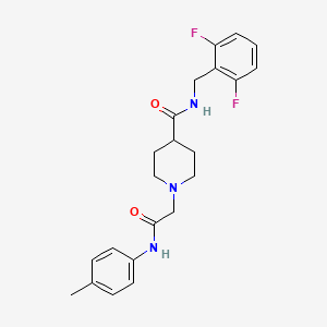 molecular formula C22H25F2N3O2 B2524653 N-(2,6-difluorobenzyl)-1-(2-oxo-2-(p-tolylamino)ethyl)piperidine-4-carboxamide CAS No. 941970-06-5