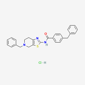 4-benzyl-N-(5-benzyl-4,5,6,7-tetrahydrothiazolo[5,4-c]pyridin-2-yl)benzamide hydrochloride