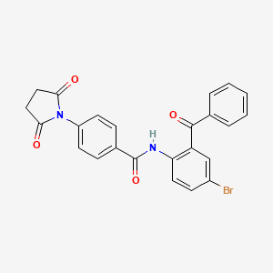 molecular formula C24H17BrN2O4 B2524674 N-(2-benzoyl-4-bromophenyl)-4-(2,5-dioxopyrrolidin-1-yl)benzamide CAS No. 392246-42-3
